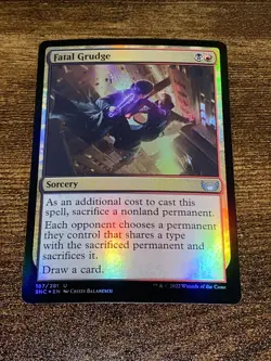Fatal Grudge Foil 187/281 Streets of New Capenna MTG Magic The Gathering D8042* - Image 1