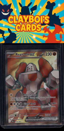 Regirock ex SV10: Destined Rivals Pokemon 214/182 Ultra Rare NM+ - Image 1