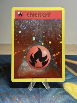 Fire Energy WotC 2002 Vintage League Promo Reverse Holo Pokemon DOUBLE SWIRL - Image 1