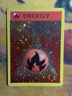 Fire Energy WotC 2002 Vintage League Promo Reverse Holo Pokemon DOUBLE SWIRL - Image 2