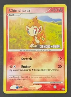 Pokemon Card Chimchar 76/130 Reverse Holo Diamond & Pearl - Lightly Played - Image 1