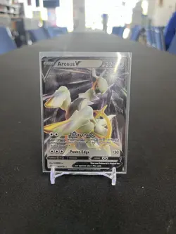 Pokemon TCG Arceus V 122/172 GameStop UPC Metal Card Holo Rare - Image 1