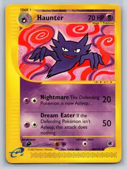 Haunter 080/165 Uncommon Pokemon 2002 Expedition e-Card Near Mint or Better - Image 1