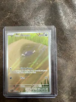 TCG Pokemon English Paldean Wooper 221/193 Sv02: Paldea Evolved Holo - Image 2