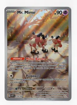 Mr Mime 179/165 151 Scarlet And Violet Illustration Pokemon Card Near Mint - Image 1