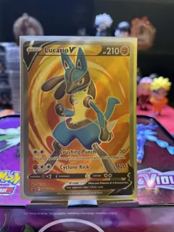 2022 Pokemon TCG Lucario V SWSH213 Black Star Promo Ultra Rare Holo - Image 2
