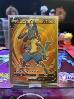 2022 Pokemon TCG Lucario V SWSH213 Black Star Promo Ultra Rare Holo - Image 3
