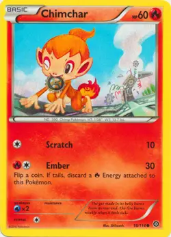 Pokemon - Chimchar - 18/114 - Common - XY - Steam Siege - NM - Image 1