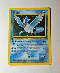 Pokemon Karte Arktos 2/62 1st Edition holo (Articuno) | Fossil DE 2000 Vintage - Image 1