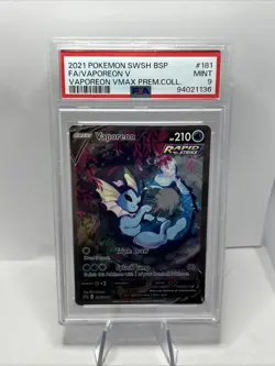 Pokemon Vaporeon v SWSH181 Black Star Promo Sword & Shield PSA 9 - Image 1