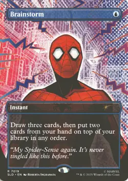 MTG Brainstorm (7019) *Non-Foil* Secret Lair: Spider-Man Bonus Card MT/NM - Image 1