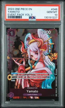 2024 ONE PIECE P-046 EVENT PACK VOL 3 YAMATO PROMO CARD PSA 10 GEM MINT - Image 1