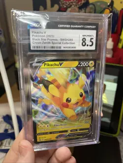 Pikachu V SWSH285 SWSH: Sword & Shield Promo Cards Holo, CGC 8.5 Near Mint TCG - Image 3