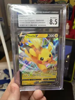 Pikachu V SWSH285 SWSH: Sword & Shield Promo Cards Holo, CGC 8.5 Near Mint TCG - Image 5