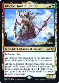 Klothys, God of Destiny -Foil Near Mint MTG Promos: Prerelease Cards - Image 1