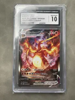 CGC 10 GEM MINT Charizard VMAX 2022 Black Star Promos SWSH261 UPC Pokemon Card - Image 1