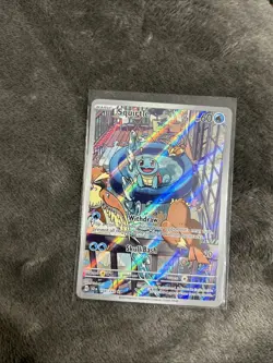 Pokemon TCG Squirtle Stellar Crown Illustration Rare Holo Card 148/142 Sv07 - Image 1