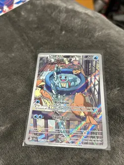 Pokemon TCG Squirtle Stellar Crown Illustration Rare Holo Card 148/142 Sv07 - Image 2