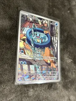 Pokemon TCG Squirtle Stellar Crown Illustration Rare Holo Card 148/142 Sv07 - Image 3