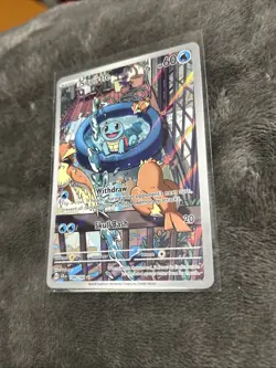 Pokemon TCG Squirtle Stellar Crown Illustration Rare Holo Card 148/142 Sv07 - Image 4
