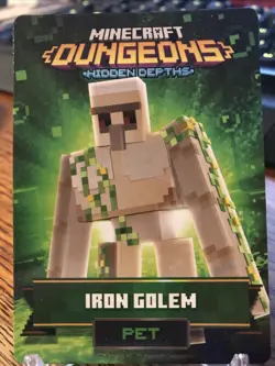 IRON GOLEM Pet Minecraft Dungeons Arcade Series 4 Unique Best Card #98 - Image 1