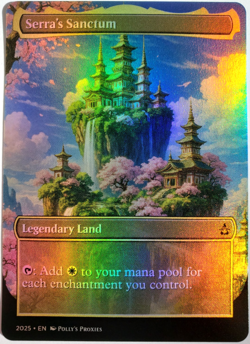 Serra's Sanctum FOIL Proxy Playtest Land Card Custom Anime Sky Castle Art Design - Image 1