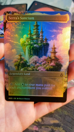 Serra's Sanctum FOIL Proxy Playtest Land Card Custom Anime Sky Castle Art Design - Image 2