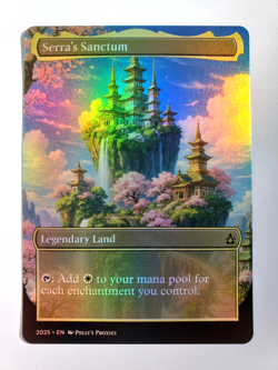 Serra's Sanctum FOIL Proxy Playtest Land Card Custom Anime Sky Castle Art Design - Image 3
