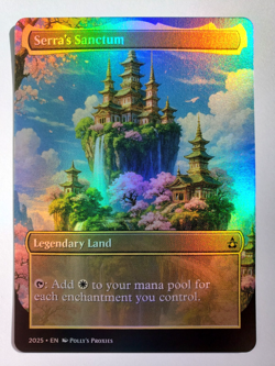 Serra's Sanctum FOIL Proxy Playtest Land Card Custom Anime Sky Castle Art Design - Image 5