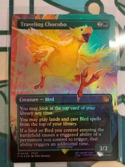 Traveling Chocobo M 0406 Borderless Foil MTG: Final Fantasy - NM+ - Image 1