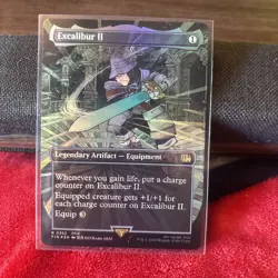 1x Excalibur II, Foil, Borderless Art, Final Fantasy, MTG NM - Image 1