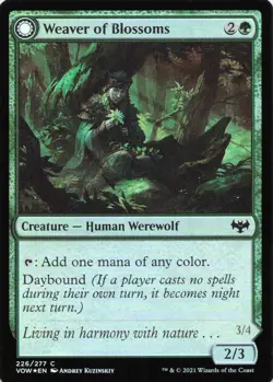 Weaver of Blossoms C Innistrad: Crimson Vow # 226 NM Foil - Image 1
