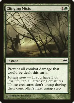 FOIL Clinging Mists | MtG Magic Dark Ascension | English | Near Mint-Mint (NM-M) - Image 1