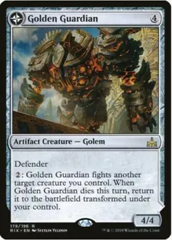 1 x Golden Guardian - Rivals of Ixalan - LP - Magic The Gathering - MTG - Image 1