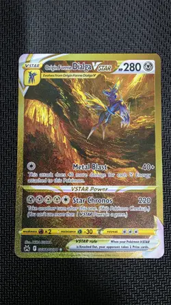 ORIGIN FORME DIALGA VSTAR GG68/GG70 POKEMON CROWN ZENITH HOLO RARE GOLD - Image 1
