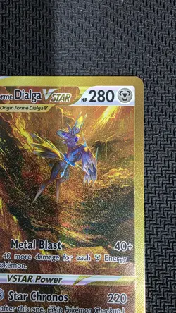 ORIGIN FORME DIALGA VSTAR GG68/GG70 POKEMON CROWN ZENITH HOLO RARE GOLD - Image 3