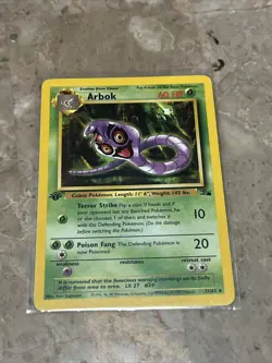 Pokemon TCG Arbok Fossil 31 Regular 1st Edition Uncommon - Image 1
