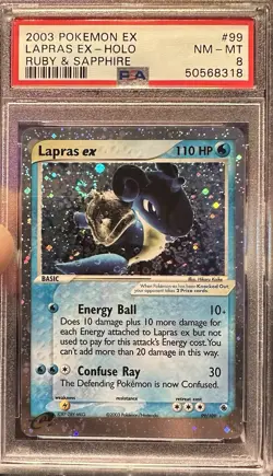 2003 Pokemon Ruby & Sapphire: Lapras EX-Holo #99 | PSA 8 NM-MT - Image 1