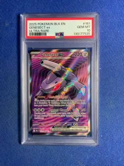 2025 POKEMON BLK EN-BLACK BOLT ULTRA RARE #161 GENESECT EX PSA 10 - Image 1