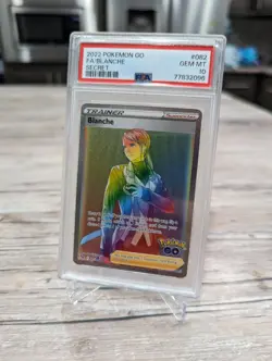 Gem Mint PSA 10 Blanche Full Art Holo #082/078 Secret Rare Pokemon Go 2022 - Image 1