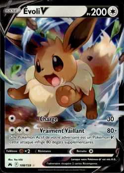 CARTE POKEMON EVOLI V 108/159 FR ULTRA RARE EB ZENITH SUPREME - NEUF - Image 1