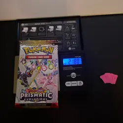 GOD PACKU 21.80g VERY HEAVY Prismatic Evolutions Pokemon Sealed Booster Pack New - Image 1