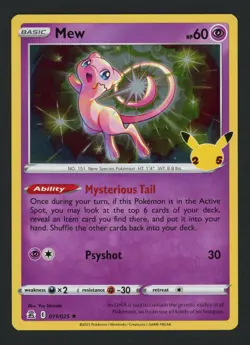 Mew 011/025 Celebrations Holo Rare Pokemon TCG - Image 1