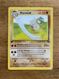 Pokemon TCG - 1st Edition Marowak 39/64 - Jungle Regular MP - WOTC Vintage 1999 - Image 1
