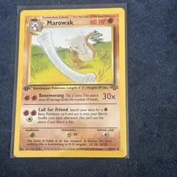 Pokemon TCG Marowak 39/64 Jungle 1st Edition LP - Image 1