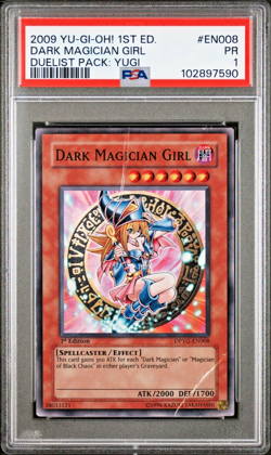 YUGIOH Dark Magician Girl 1st Edition DPYG-EN008 PSA 1 2009 Duelist Pack Yugi - Image 1