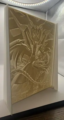 3d Printed Lithopane Yugioh Seto Kaiba with Blue Eyes White Dragon and Obelisk - Image 2