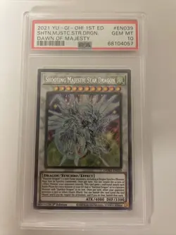 Yugioh PSA 10 GEM MT Shooting Majestic Star Dragon DAMA-EN039 Secret 1st S#4060 - Image 3