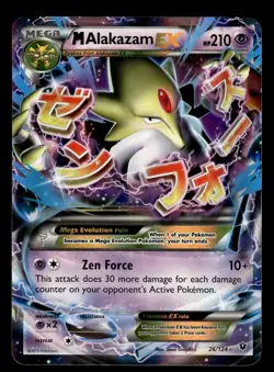 M Alakazam EX 26/124 Ultra Rare Fates Collide Pokemon Card - Image 1