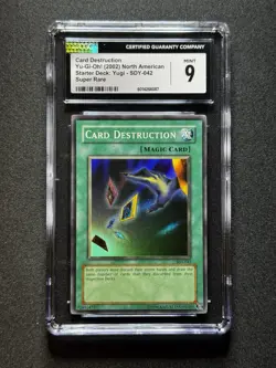 CGC 9 Yugioh Card Destruction #SDY-042 Starter Deck Yugi Super Rare Unlimited - Image 1